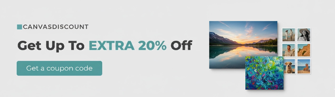 Get up to an extra 20% off your order at CanvasDiscount — grab a coupon code