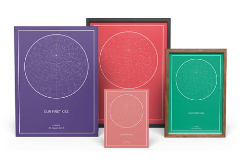 multiple star map prints