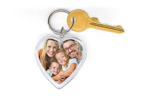 photo gift - heart keychain