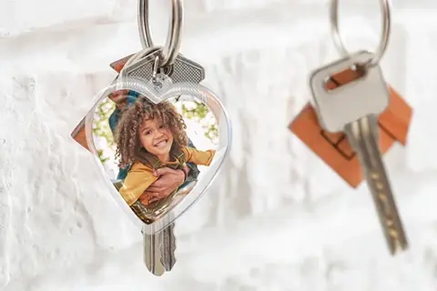 personalized gift - heart keychain 